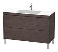 L-Cube Duravit vasque LC6939O7272 120 x 48 cm, trou pour robinet match2, chêne foncé brossé, 2 2000