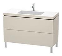 Duravit L-Cube c-bonded Ensemble vertical, 2 tiroirs, sans trop-plein, 1 trou pour robinet, 1200x698x480mm, LC6939O9191, Couleur: DÃ©cor taupe mat