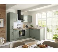 L Cuisine à Encastrer Angle Campagne Vert Anton 250 CM Sans Frigo respekta