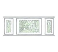 L? d?coratif unique en papier peint intiss?, immitation soubassement boiseries, papier intiss?, motif feuille tropicale, jungle, 75 cm X 200 cm