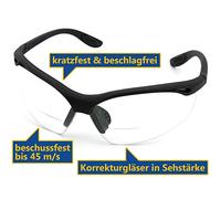 L+D Upixx LETTURA Bifocal 26702SB-2,5 lunette Noir DIN EN 166