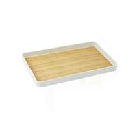 (L)Drainage Water Storage Tea Set Rectangular Household Imitation Wood Grain Tea Tray Tableware Wooden Hotel Dinner Plate Plastic