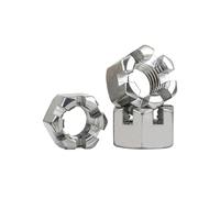 l’écouteur à six coins, 2 Pcs Hexagonal Slotted Nut GB6181 GB6178 Silver Multiple Sizes(M6)