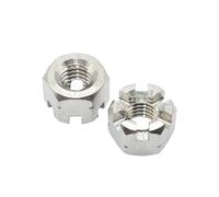 l’écouteur à six coins, Stainless Steel Slotted Hex Nuts GB6178 GB6181 M6-M14 Silver Set(M10 4pcs)