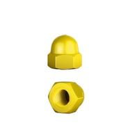 l’écrou de chapeau, Écrou borgne hexagonal en nylon multicolore M3-M20(Yellow,M4-50pcs)
