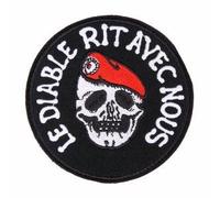 L’ECUSSON OU PATCH 'LE DIABLE RIT AVEC NOUS GRAND FORMAT diamètre 100 mm