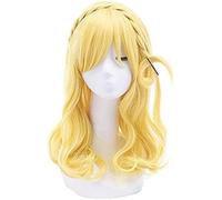 L-Email Wig Love Live Sunshine Cosplay Wigs Lovelive Kanan Ruby Mari Honoka Yoshiko Riko You Watanabe Cosplay Wig Hair synthétique 14 pouces jaune (Couleur : Yellow)