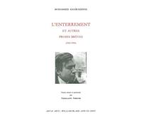 L' Enterrement Et autres proses brèves - Mohammed Khair-Eddine - William Blake - broché - Poésie
