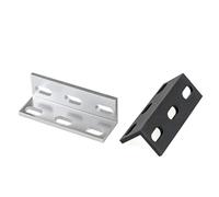 L Equerre Lot de 8 connecteurs d'angle universels simples/doubles/triples for profilés en aluminium série 20(Triple Hole Black)