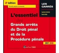 L essentiel des grands arrets de droit penal et de procedure penale 2017-2018 2e Patrick Kolb (Auteur), Laurence Leturmy (Auteur)