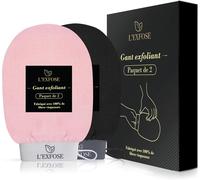 L`Exfose 2x Gant Exfoliant Corps - Gant De Crin Kessa Gommage Corps Et Visage En Viscose Naturelle - Élimine Les Cellules Mortes De La Peau Et Hydrate - Sensation De Spa Agréable Sans Savon [Z55]