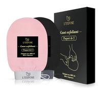 L’Exfose 2x Gant Exfoliant Corps - Gant de Crin Kessa Gommage Corps et Visage en Viscose Naturelle - Élimine les Cellules Mortes de la peau et Hydrate - Sensation de Spa Agréable Sans Savon Noir