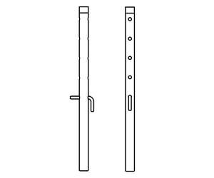 L’extension pour Eiermann en acier, 720 / 750 5 alésage chaque fois 35 mm - RL E2 720 750 edelstahl
