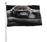 L’Extérieur Drapeau Personnalisé La Pensée Du Gorille Pirate Drapeaux Parfait Drapeaux Bannières Pour Décoration D'Intérieur, Cadeau De Noë, Festival, 3X5 Ft