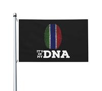 L’Extérieur Drapeaux 90X150Cm La Gambie, C'Est Dans Mon Adn Drapeau De Jardin Individualité Drapeau Personnalisé Pour Terrasse, Cadeau De Noë, Décoration D'Intérieur