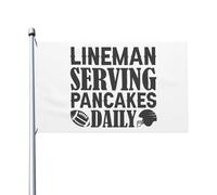 L’Extérieur Pirate Drapeaux 90X150Cm Un Monteur De Lignes Sert Des Crêpes Tous Les Jours Drapeau De Jardin Diversité Drapeau Personnalisé Pour Terrasse, Festival, Jardin