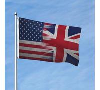 L’Extérieur Pirate Drapeaux La Grande-Bretagne Croise L'Amérique Drapeau Personnalisé Couleurs Vives Drapeau De Jardin Pour Terrasse, Cadeau D'Anniversaire, Cadeau De Noë, 3X5 Ft