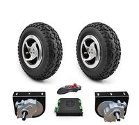 L-faster Double Roue de 9 Pouces 75 TR/Min 120 TR/Min 24V 250W kit de Moteur à Engrenages brossés pour Chariot de brouette d’Outils de Jardin (Bracket and ESC Small kit, 24V250W 75RPM Max Speed 4kph)
