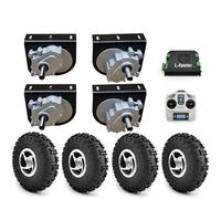 L-faster Kit de Conversion de Moteur pour Jardin de verger, Chariot de Tondeuse à Gazon électrique, Bricolage 4WD, Roue de 10 Pouces, Outils agricoles, 1400W (Motor Bracket O, 24V350W Max Speed 6kph)