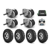 L-faster Kit de Conversion de Moteur pour Jardin de verger, Chariot de Tondeuse à Gazon électrique, Bricolage 4WD, Roue de 10 Pouces, Outils agricoles, 1000W (Off Road Tire, 24V250W Max Speed 4kph)