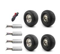 L-faster Moto à essieu Simple 4x4 13 Pouces VTT Tout-Terrain Chariot à Main Moteur sans balais à Engrenages 500W Roue Large avec kit de contrôleur (ESC Small kit, 36V)