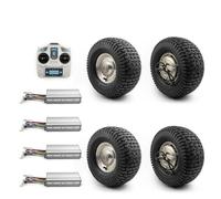 L-faster Moto à essieu Simple 4x4 13 Pouces VTT Tout-Terrain Chariot à Main Moteur sans balais à Engrenages 500W Roue Large avec kit de contrôleur (ESC big kit, 36V)