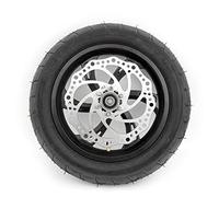 L-faster Roue 12 Pouces avec Chambre à air pneumatique Compatible avec Frein à Disque 160mm 12 1/2 X 2 1/4 Roue Noire pour Mini Scooter de vélo (Black with Disc)