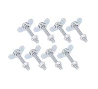 L Fit pour Rail, Raccord fileté à Double Cosse pour Camion, Lit, Remorque, Camping-Car, VTT, capacité de Charge Impressionnante de 6 000 LB, Fer galvanisé, Ensemble de 8 Pièces (Silver)