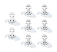 L Fit pour Rail Raccords à écrou fileté à Double Cosse Capacité de Charge élevée Fixation Sécurisée pour Pick-up RV ATV M8x30 8 Pièces pour Le Contrôle du Fret de la Caisse du Camion (Silver)