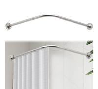 L Form Tringle à Rideau de Douche 68-98cm x 192-222cm Réglable,pas de s'affaissement,en Acier Inoxydable,90 degrés sur l'angle,pour Salle de Bain Baignoire,Magasin de Vêtements, Espace Privé