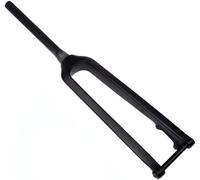 L Fourche Rigide De VTT Fibre De Carbone 26/27,5/29 Pouces Fourche Avant VTT Tube Conique sans Filetage Frein à Disque 1-1/8 Axe Traversant 15x100mm Fourches De Vélo Ultralight, Black-Matte, 27.5"