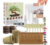L&G | Kit Bonsai Intérieur Complet - Idée Cadeau Jardinage avec 6 Graines à Faire Pousser et Accessoires de Qualité | Fait en France