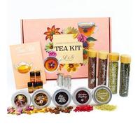 L&G® - Kit thé infusion préparation et dégustation - Honeybush, Rooibos, Vert Sancha, Maté - Infuseurs inclus - Coffret cadeau thé DIY - Noël, anniversaire - Made in France - Ingrédients de qualité
