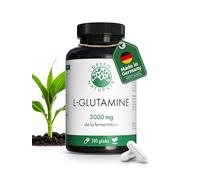 L-Glutamine - Haute Dosage: 3.000 mg Acide Aminé Pur sous Forme Libre & Issu de Fermentation Naturelle - 100% Végan & Sans Additifs - 240 Gélules (60 Jours) - Green Naturals®