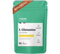 L-Glutamine Pure en Poudre 90g, Acide Aminé pour la Récupération Musculaire, Immunité, Énergie & Confort Digestif, Avec Vitamine B6 & D3, Cure de 1 mois, Fabriqué en France, Essentials by Novoma