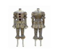 (L,Gold)Stephen King's It Full Set Halloween Cosplay Costume Pennywise Clown Suit Joker_ New Arrival
