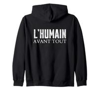 L’Humain Avant Tout Design Humaniste Minimaliste Sweat à Capuche