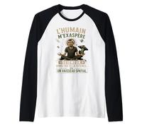 L’Humain M’Exaspère Humour Alien Spatial Manche Raglan