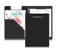 L-Hydrone Clipboards Folder Hardboard by Office Solutions Direct with Memo pad Low Profile Clip Standard A4 Letter Size Classroom Supplies
