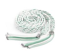 L.I.L.O.U - Cordon de Mariage en Coton Naturel Doux - Nœud de Mariage Fait à la Main pour rituels d'unité (Vert) avec extrémités avec Pointe en métal