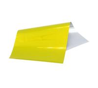 l’impression de papier, Feuilles multicolores 10/50/100 de papier d'aluminium de transfert de marquage à chaud activées par la chaleur(Yellow 50pcs)