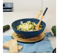 L´incroyable Wok Cookut Revêtement Céramique 28 cm - Bleu Myrtille