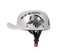 (L,Indian)Baseball Cap Style Helmet Retro Motorcycle Scooter Cruiser Chopper Half Helmets
