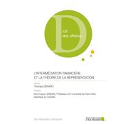 L’intermédiation financière et la théorie de la représentation - Thomas Gérard - Presses Universitaires D'aix-Marseille - broché - Etude