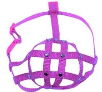 L&J Pets Uk Muselière avec sangle en nylon pour Shih Tzu, carlin et autres chiens à museau court à face plate | Sécurité et confort (M0, rose)