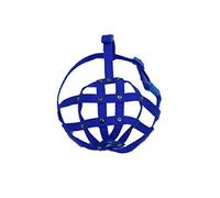 L&J Pets Uk Muselière avec sangle en nylon pour Shih Tzu, carlin et autres chiens à museau court à face plate | Sécurité et confort (M0, bleu)