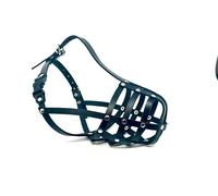 L&J Pets Uk Muselière légère en cuir véritable pour Bull Terrier anglais et autres museaux similaires (cuir noir, BT0) (BT0-2)