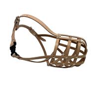 L&J Pets Uk Muselière pour chien en cuir véritable léger berger allemand et autres museaux similaires (cuir marron, W1) (W1-3)