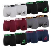 L&K 12er Pack Boxer Shorts Hommes Rétro Shorts Coton Classique Couleurs Unies Caleçons 1119 BU XXL