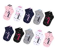 L&K-II 10 paires de chaussettes pour enfants filles Chaussettes bébé coton 2827 35-38